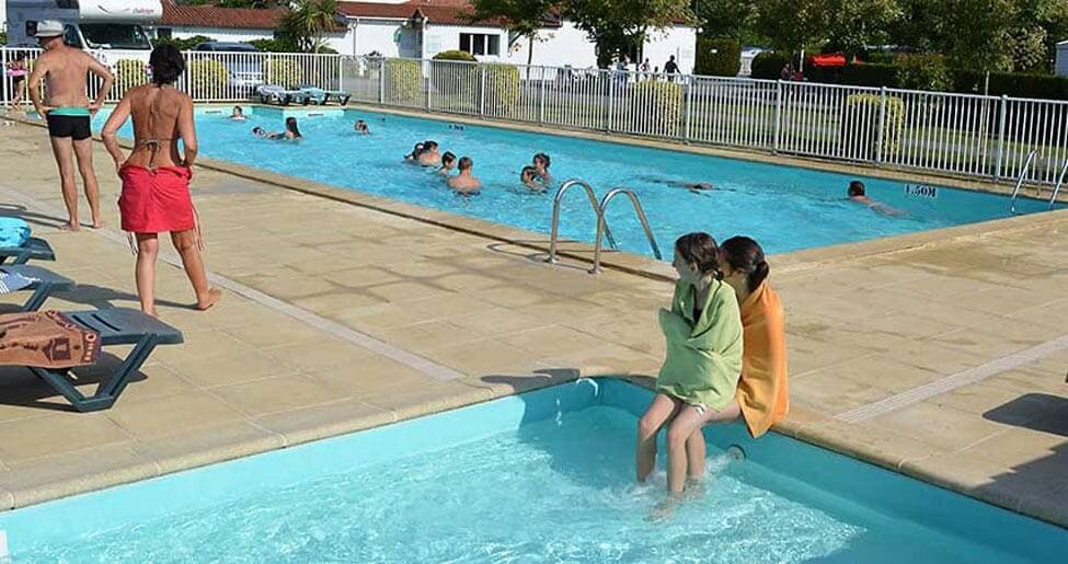 Basque country campsite swimming pool